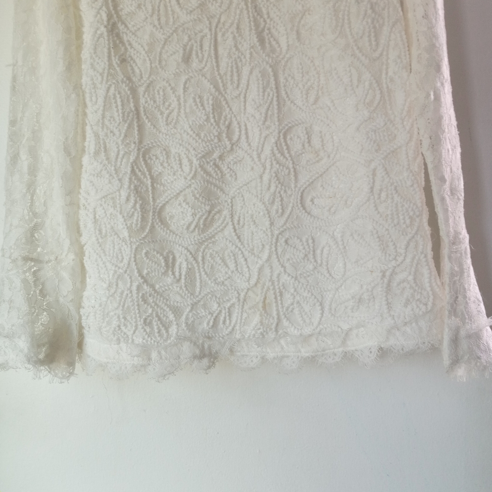 Soft Sorroundings M Lace Crochet Top - Picture 6 of 10